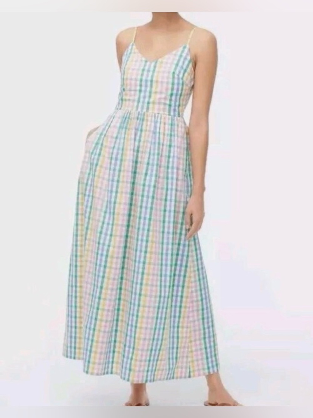 J. Crew Spring Gingham Midi Sundress